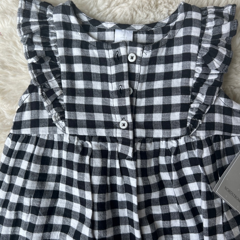 Gingham Ruffle Romper